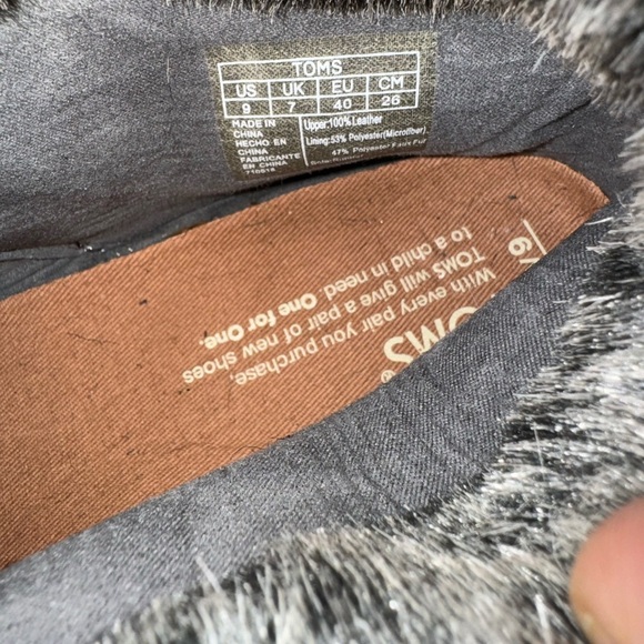 TOMS Women Ankle Boots 9049 ZAHARA, Shearling and Suede Moccasin Boots Size 9 - Picture 9 of 9